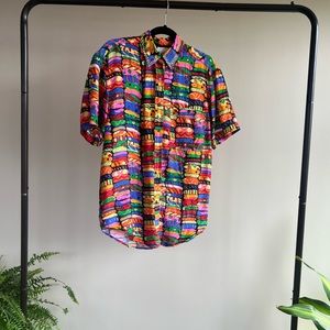 Vintage multicolor button up